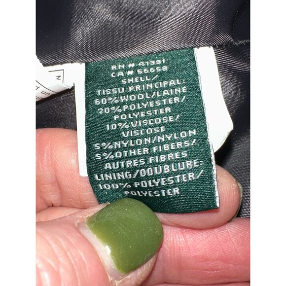 Lauren Ralph Lauren Women’s Pea Coat Wool Blend Lined Gray M Preppy Old Money - Picture 3 of 14